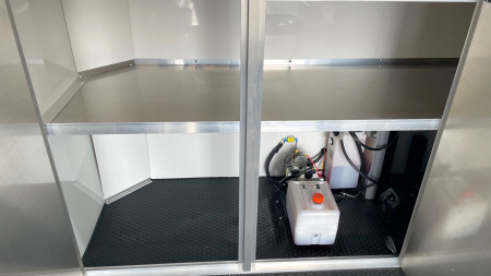 Used 2021 ATC 22' Quest ST305 White Stacker Car Hauler Trailer-- Escape Door, Winch, Spare