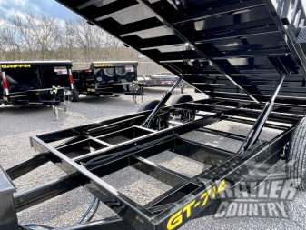 New NEW 7x14x48 Dual Cylinder Hydraulic Dump Trailer w/Spreader Gate