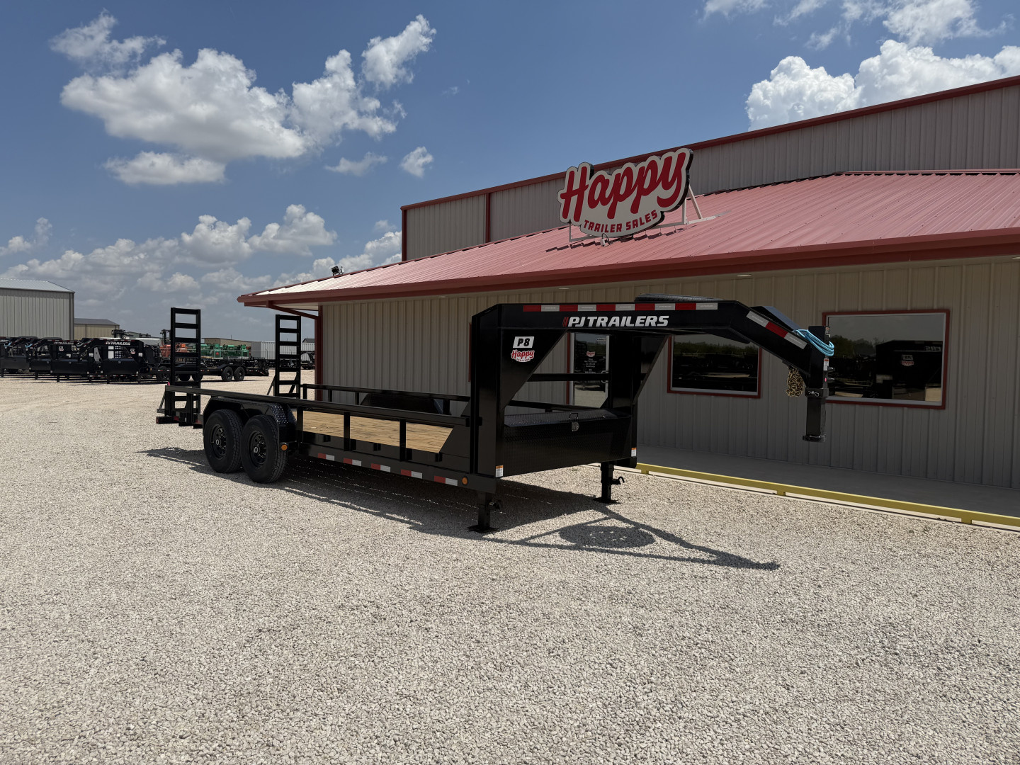 New 2026 PJ 83"x20' Gooseneck Angle Pipetop Trailer – P8