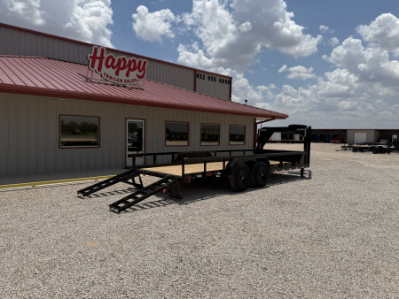 New 2026 PJ 83"x20' Gooseneck Angle Pipetop Trailer – P8