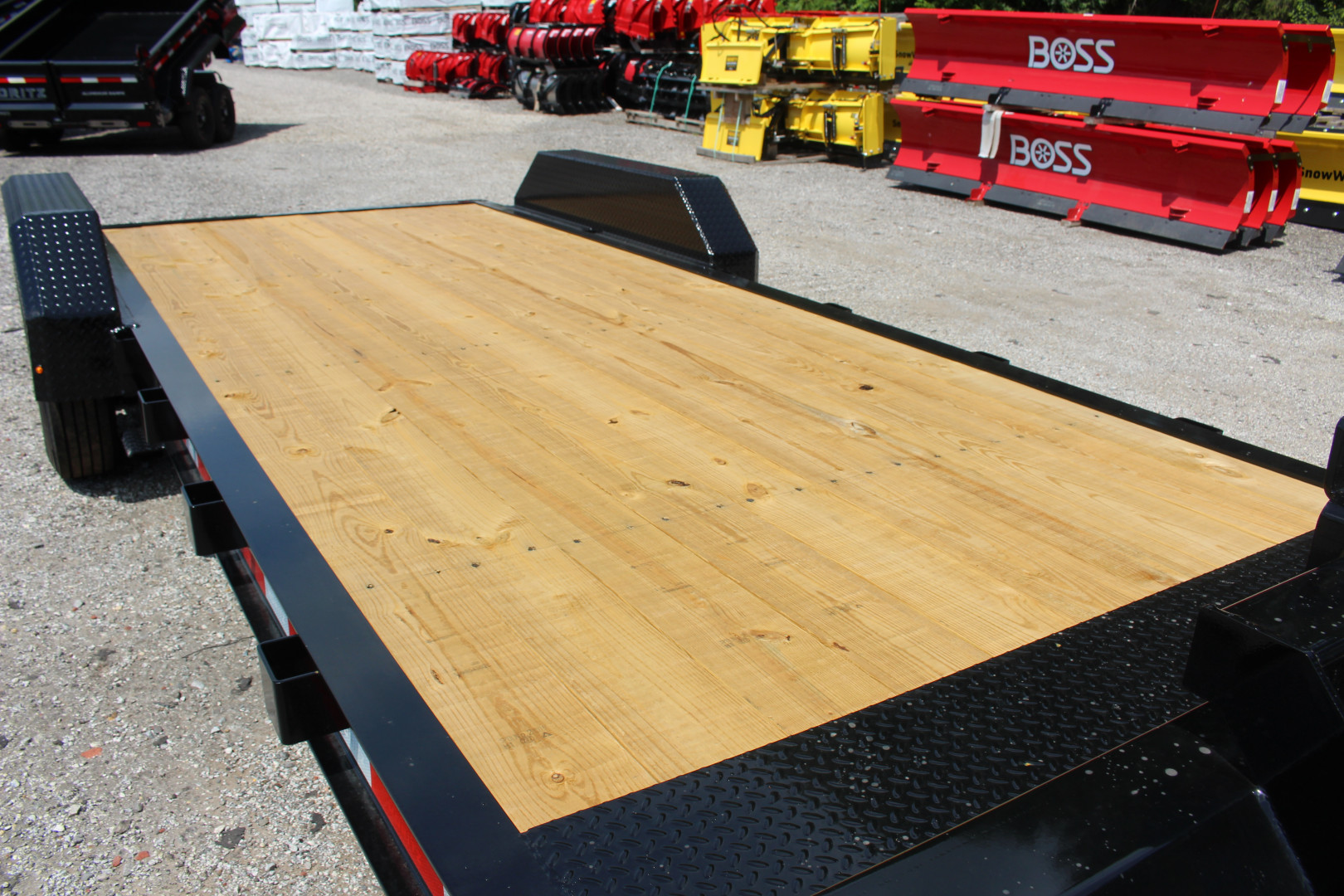 New 2025 Moritz 7' x 16' + 6' Low Pro - Hydraulic Power Tail - Equipment Trailer - 16000# GVW