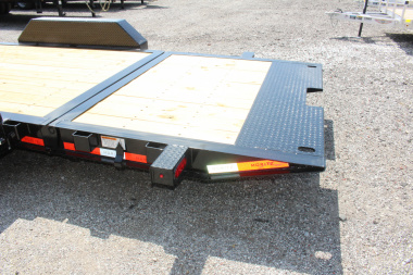 New 2025 Moritz 7' x 16' + 6' Low Pro - Hydraulic Power Tail - Equipment Trailer - 16000# GVW