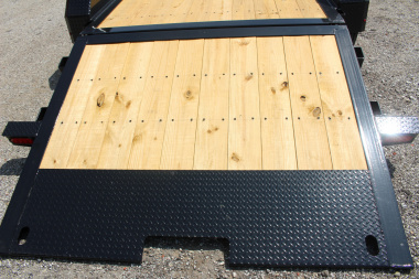 New 2025 Moritz 7' x 16' + 6' Low Pro - Hydraulic Power Tail - Equipment Trailer - 16000# GVW