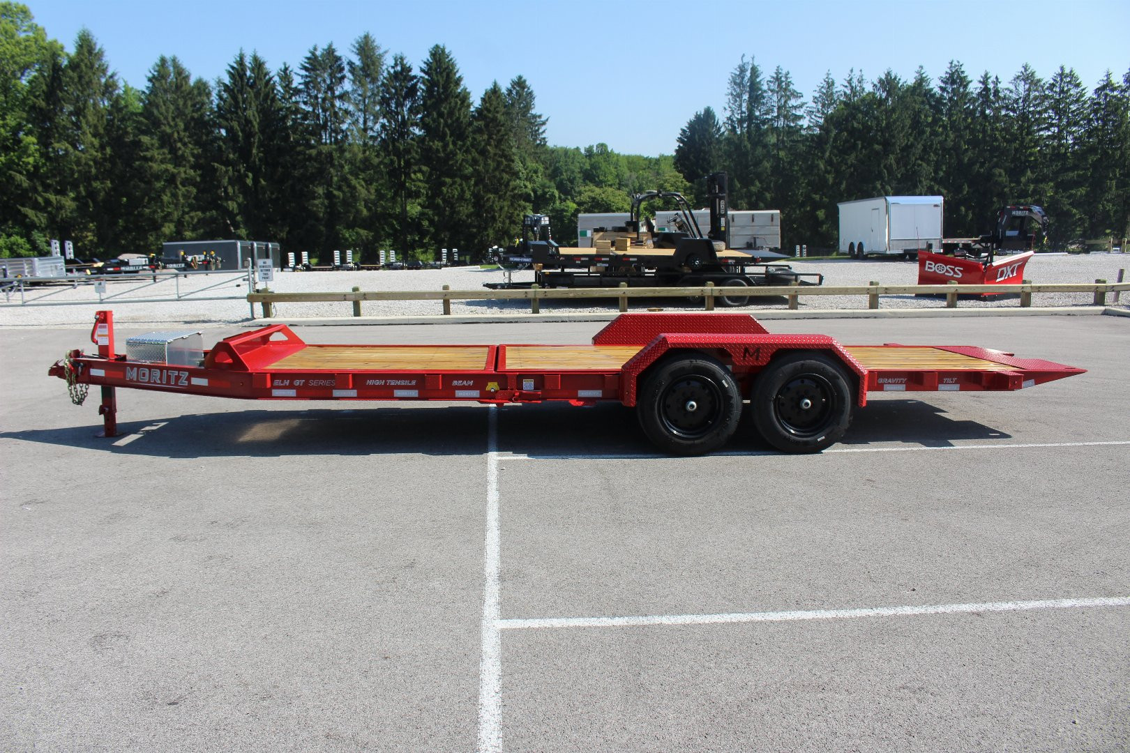 New 2025 Moritz 7' x 16' + 6' Low Pro - Gravity Tilt - Tilt Trailer - 16000# GVW