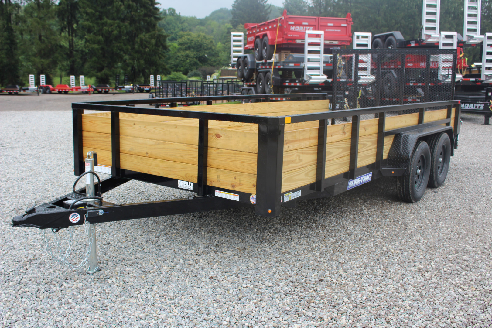 New 2025 Sure-Trac 7' x 16' 3-Board High Side Utility Trailer - 7000# GVW