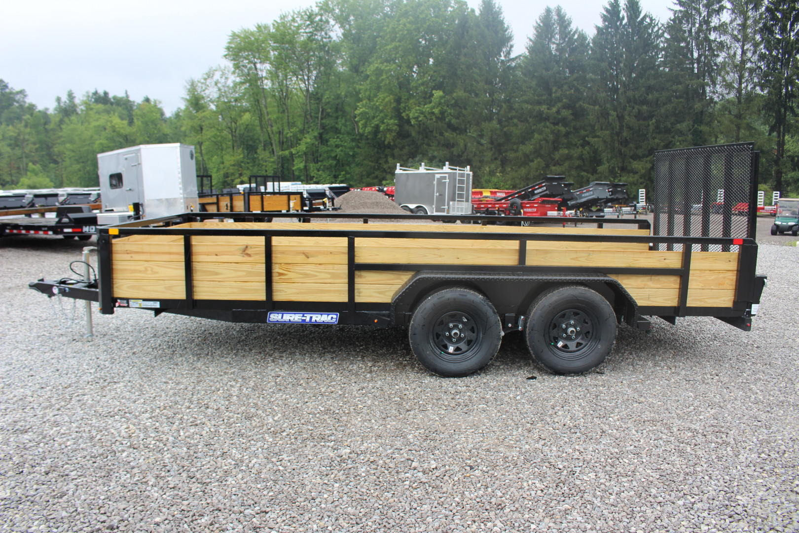 New 2025 Sure-Trac 7' x 16' 3-Board High Side Utility Trailer - 7000# GVW