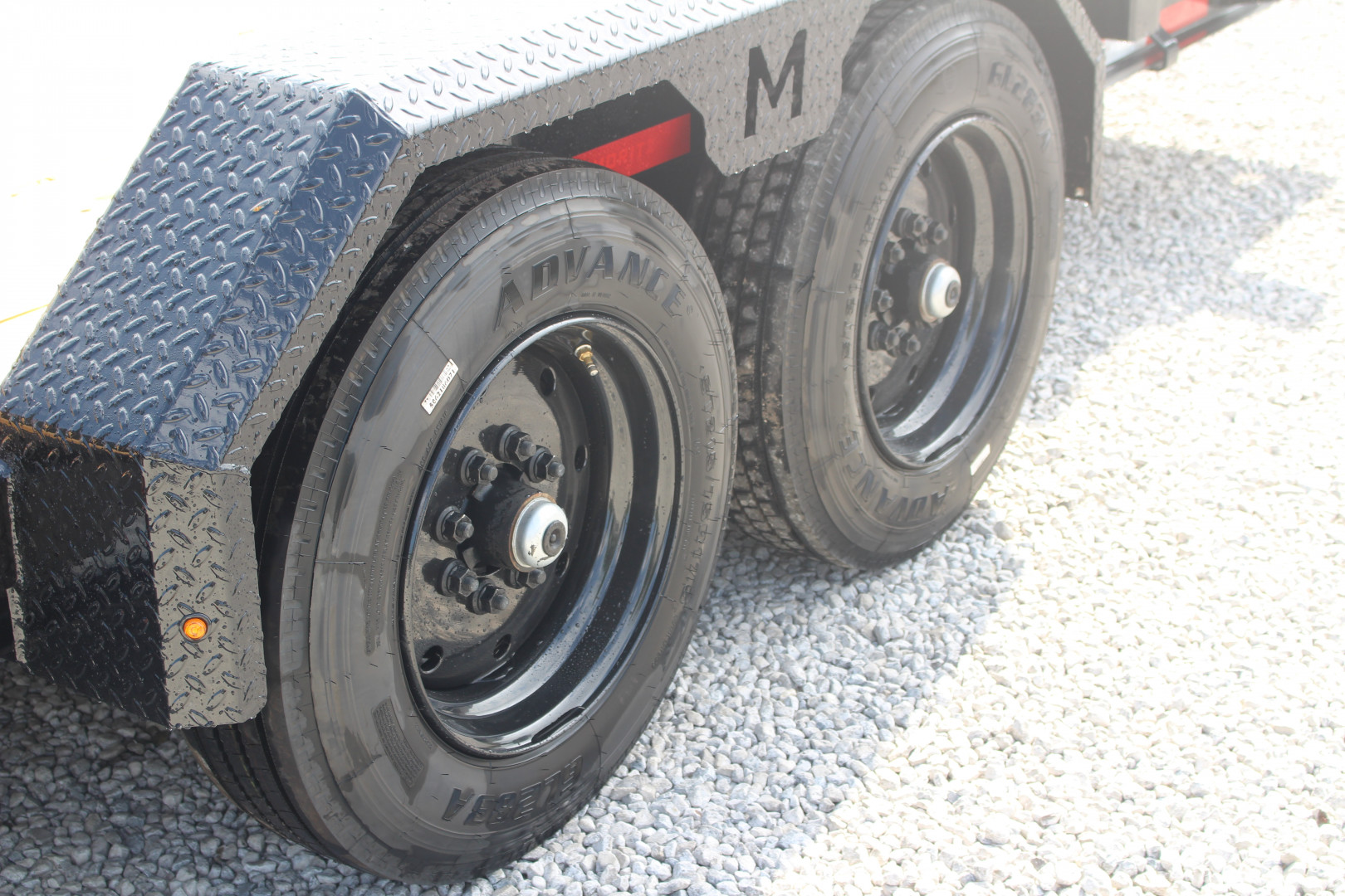 New 2025 Moritz 7' x 16' + 6' Low Pro - Hydraulic Power Tail - Equipment Trailer - 16000# GVW