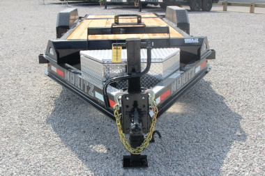 New 2025 Moritz 7' x 16' + 6' Low Pro - Hydraulic Power Tail - Equipment Trailer - 16000# GVW