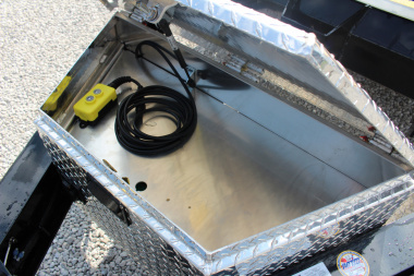 New 2025 Moritz 7' x 16' + 6' Low Pro - Hydraulic Power Tail - Equipment Trailer - 16000# GVW