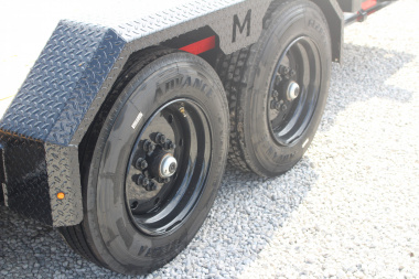 New 2025 Moritz 7' x 16' + 6' Low Pro - Hydraulic Power Tail - Equipment Trailer - 16000# GVW