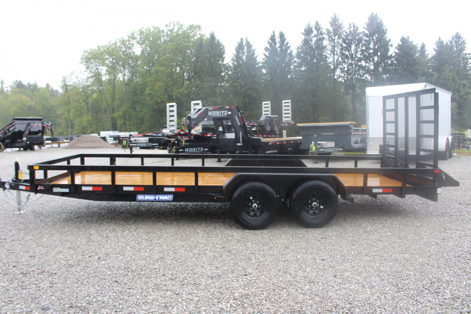 New 2025 Sure-Trac 7' x 20' Tandem Axle Tube Top Landscape Utility Trailer - 10,000# GVW