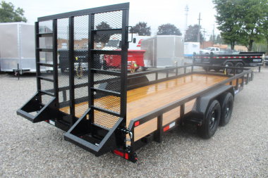 New 2025 Sure-Trac 7' x 20' Tandem Axle Tube Top Landscape Utility Trailer - 10,000# GVW