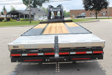 New 2025 Moritz FDGH DT 20' + 5' GOOSENECK Deckover Flatbed Trailer- Full Width Aluminum Ramps- 25900# GVW