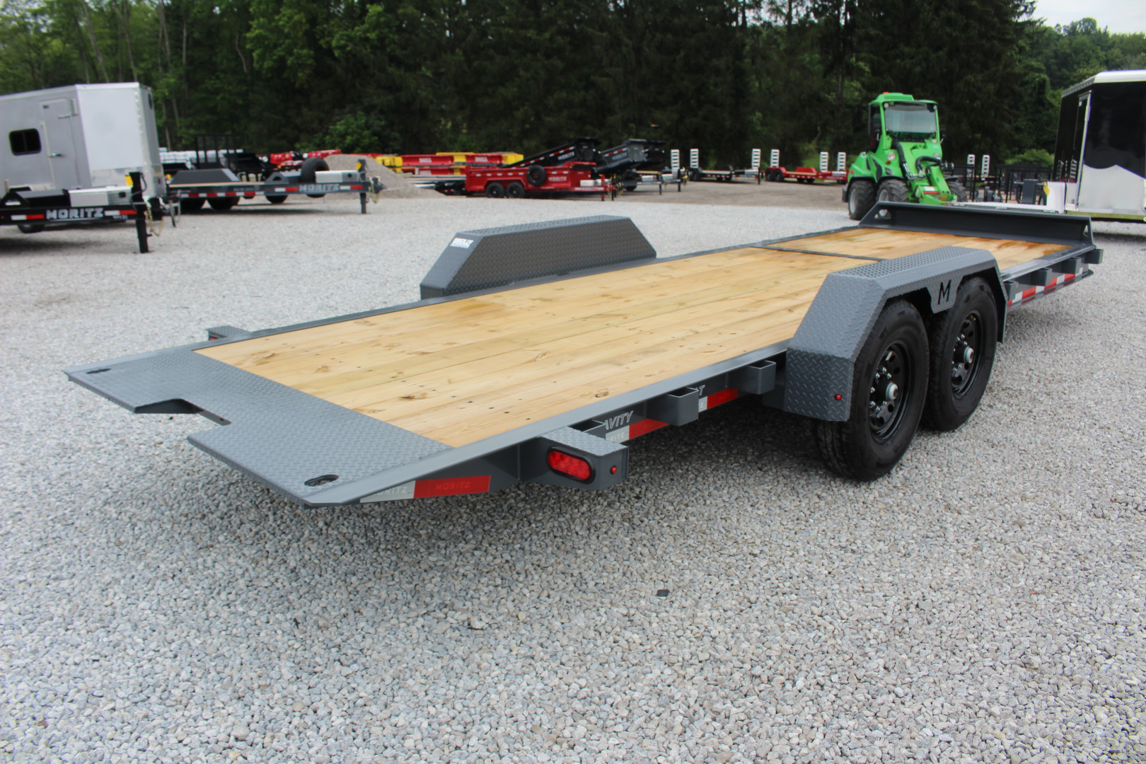 New 2025 Moritz 7' x 16' + 6' Low Pro - Gravity Tilt - Tilt Trailer - 14000# GVW