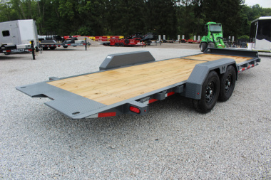 New 2025 Moritz 7' x 16' + 6' Low Pro - Gravity Tilt - Tilt Trailer - 14000# GVW