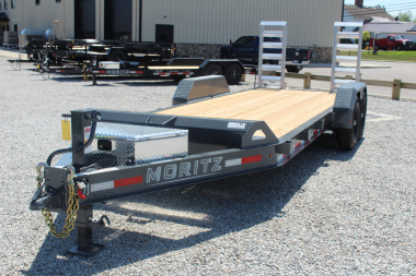 New 2025 Moritz ELBH 7' x 20' Low Pro - Aluminum Ramps - Equipment Trailer - 14000# GVW