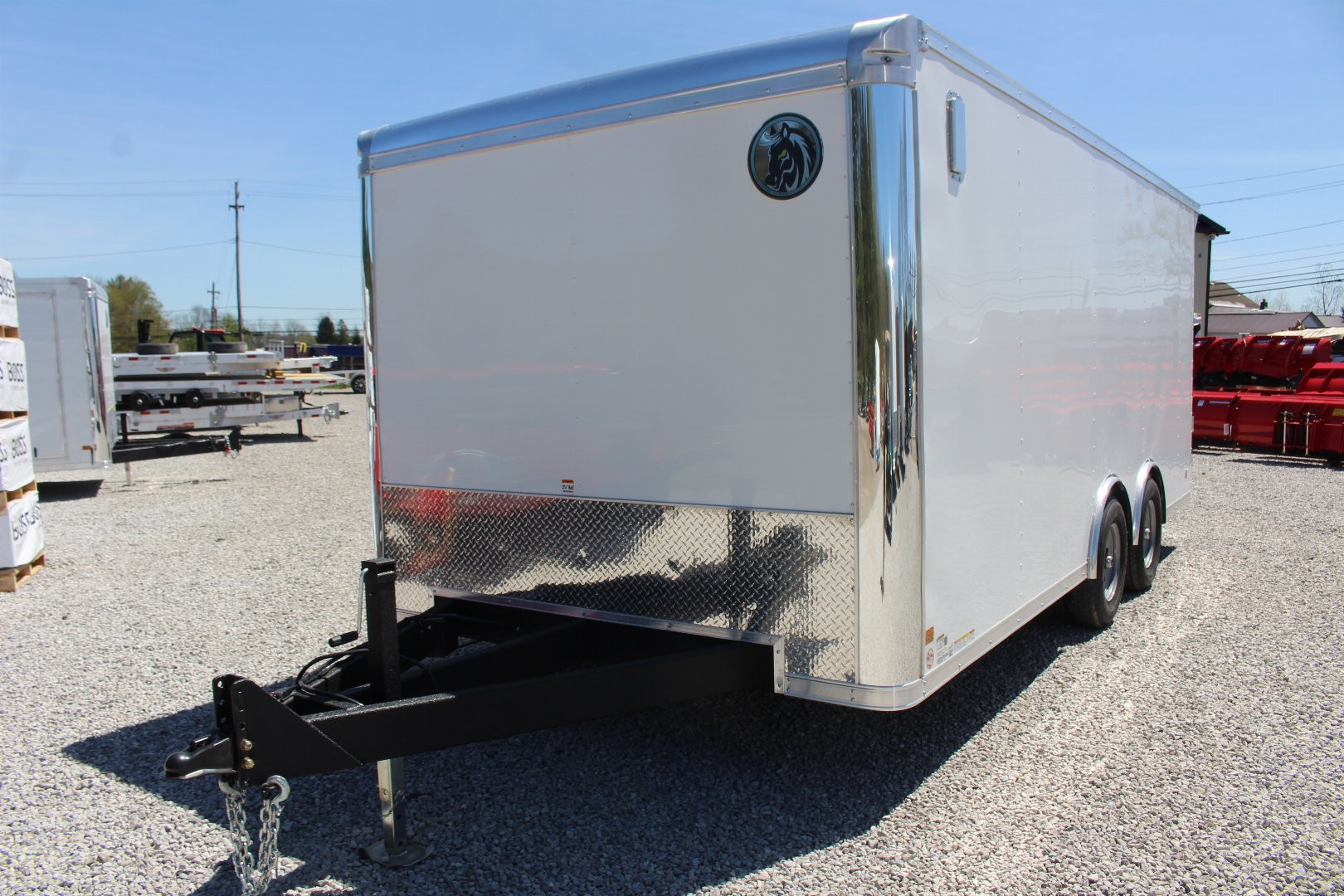 New 2025 Darkhorse Cargo DWRK 8.5' x 18' Flat Front Enclosed Cargo Trailer - Ramp Door - 9990#