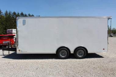 New 2025 Darkhorse Cargo DWRK 8.5' x 18' Flat Front Enclosed Cargo Trailer - Ramp Door - 9990#