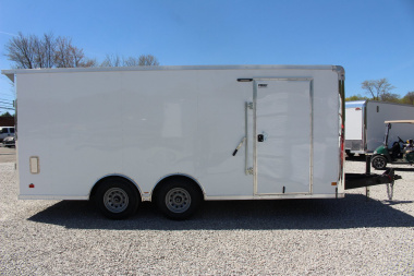 New 2025 Darkhorse Cargo DWRK 8.5' x 18' Flat Front Enclosed Cargo Trailer - Ramp Door - 9990#