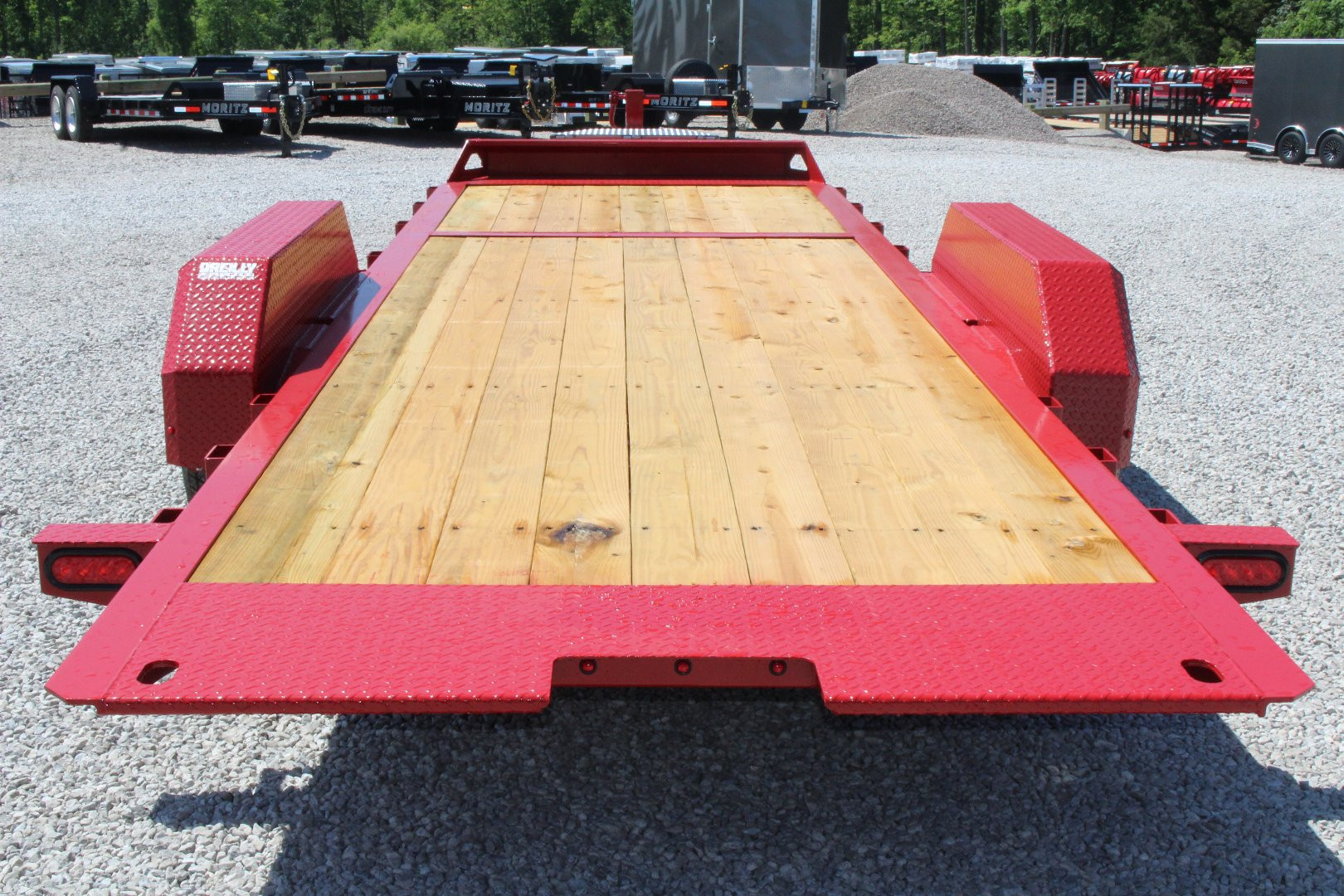 New 2025 Moritz 7' x 16' + 6' Low Pro - Gravity Tilt - Equipment Trailer - 14000# GVW