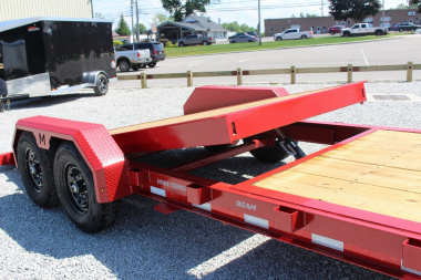 New 2025 Moritz 7' x 16' + 6' Low Pro - Gravity Tilt - Equipment Trailer - 14000# GVW