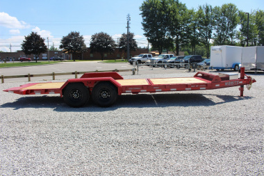 New 2025 Moritz 7' x 16' + 6' Low Pro - Gravity Tilt - Equipment Trailer - 14000# GVW