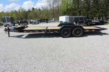 New 2025 Moritz 7' x 16' + 6' Low Pro - Gravity Tilt - Equipment Trailer - 14000# GVW