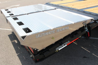 New 2025 Moritz FDGH DT 30' + 5' GOOSENECK Deckover Flatbed Trailer- Full Width Aluminum Ramps- 25900# GVW
