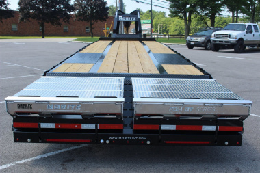 New 2025 Moritz FDGH DT 30' + 5' GOOSENECK Deckover Flatbed Trailer- Full Width Aluminum Ramps- 25900# GVW