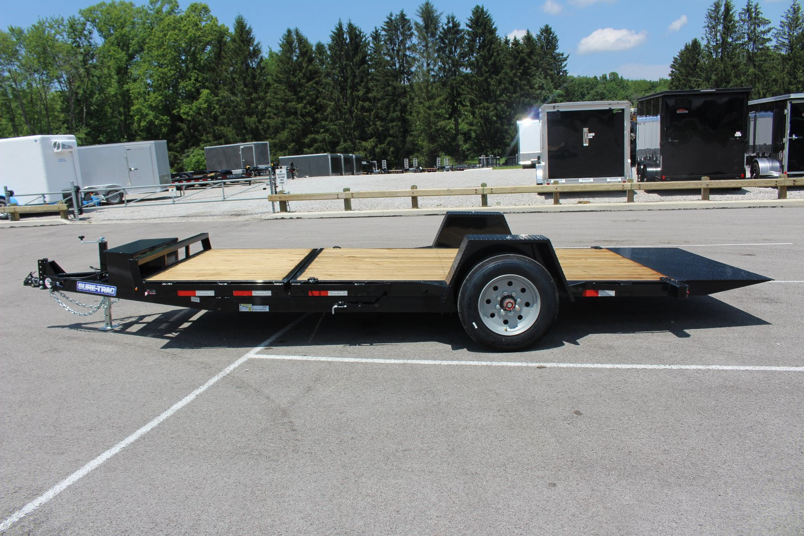 New 2025 Sure-Trac 6' 6" x 12+4' Gravity Tilt Equipment Trailer - 10000# GVW