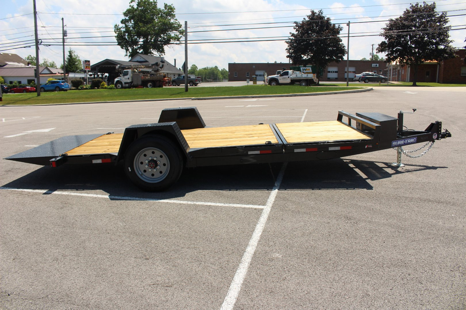 New 2025 Sure-Trac 6' 6" x 12+4' Gravity Tilt Equipment Trailer - 10000# GVW
