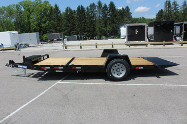 New 2025 Sure-Trac 6' 6" x 12+4' Gravity Tilt Equipment Trailer - 10000# GVW