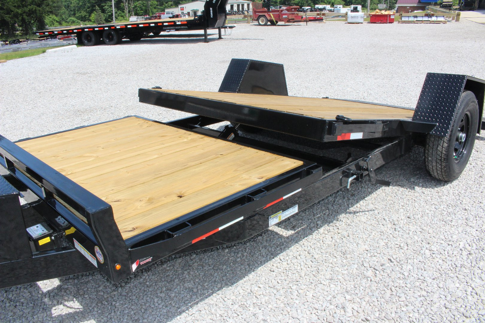 New 2025 Sure-Trac 6' 6" x 12+4' Gravity Tilt Equipment Trailer - 7800# GVW