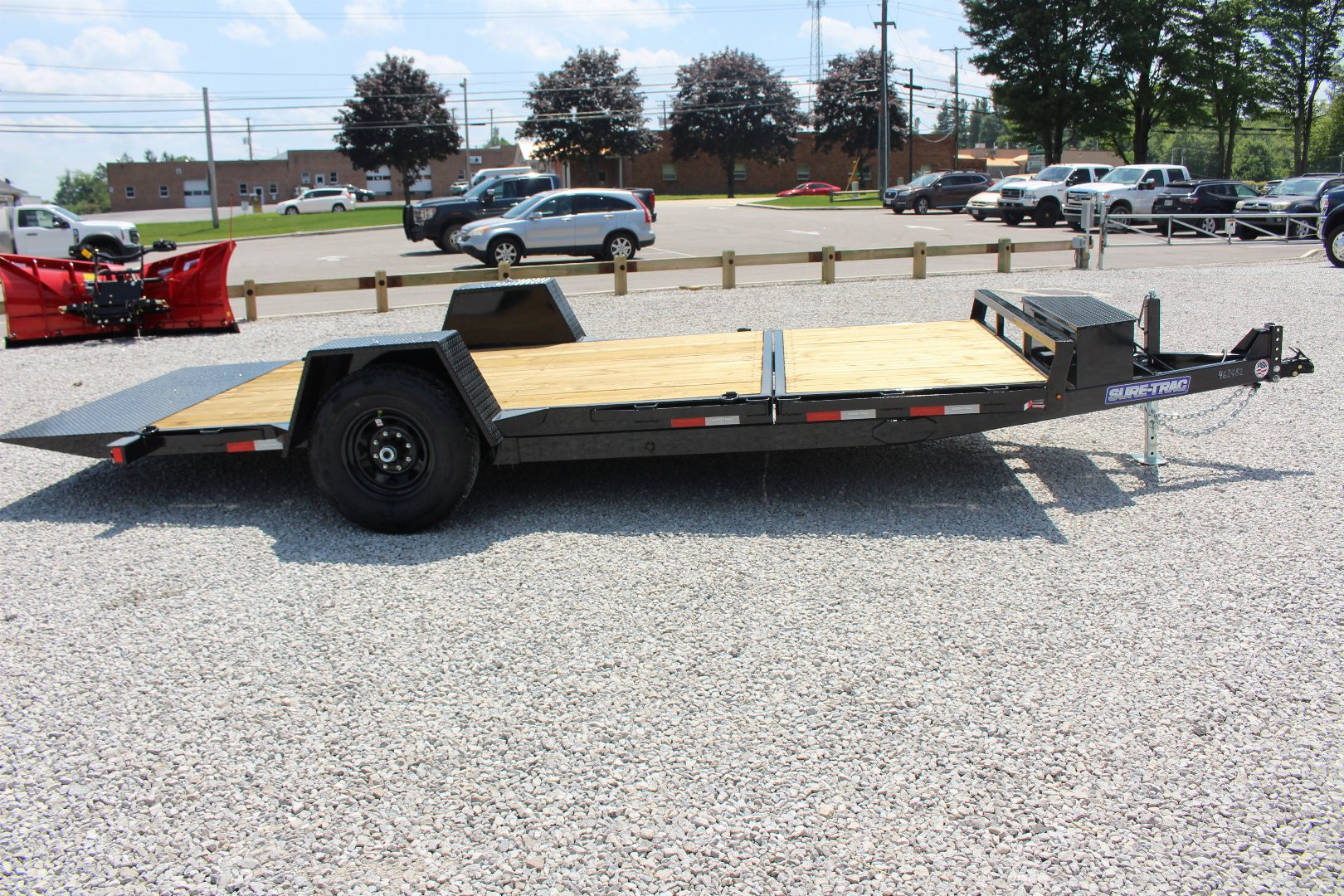 New 2025 Sure-Trac 6' 6" x 12+4' Gravity Tilt Equipment Trailer - 7800# GVW
