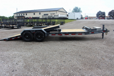 New 2025 Moritz 7' x 16' + 6' Low Pro - Gravity Tilt - Equipment Trailer - 16000# GVW