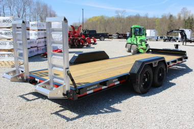 New 2025 Moritz 7' x 22' Low Pro - Aluminum Ramps - Equipment Trailer - 16000# GVW