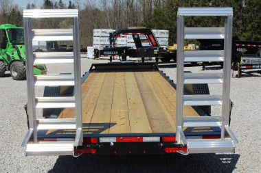 New 2025 Moritz 7' x 22' Low Pro - Aluminum Ramps - Equipment Trailer - 16000# GVW