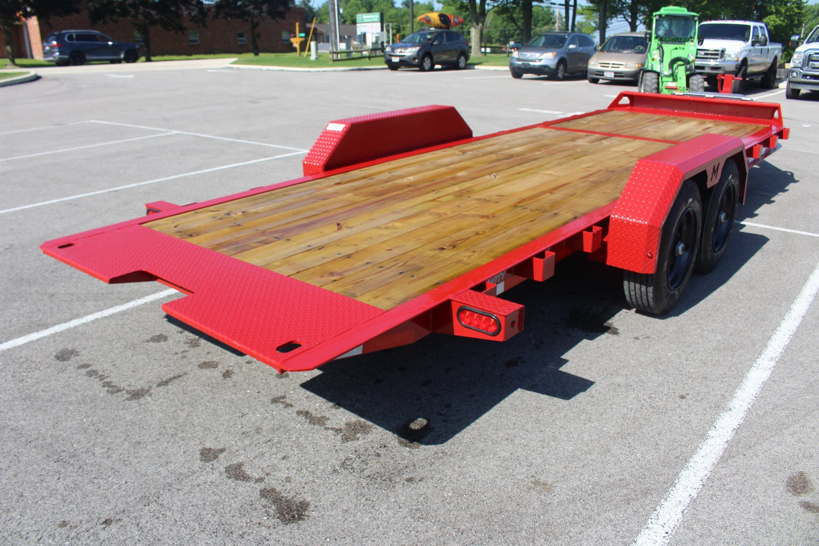 New 2025 Moritz 7' x 16' + 6' Low Pro - Gravity Tilt - Equipment Trailer - 16000# GVW