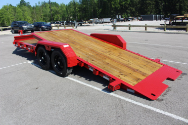 New 2025 Moritz 7' x 16' + 6' Low Pro - Gravity Tilt - Equipment Trailer - 16000# GVW