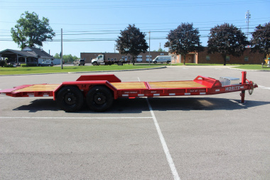New 2025 Moritz 7' x 16' + 6' Low Pro - Gravity Tilt - Equipment Trailer - 16000# GVW