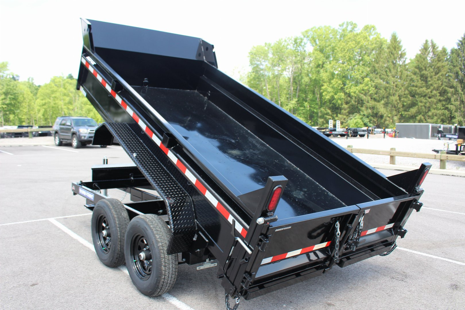 New 2025 Sure-Trac 6' x 12' Dump Trailer - Single Ram - Steel Ramps - 9990#GVW