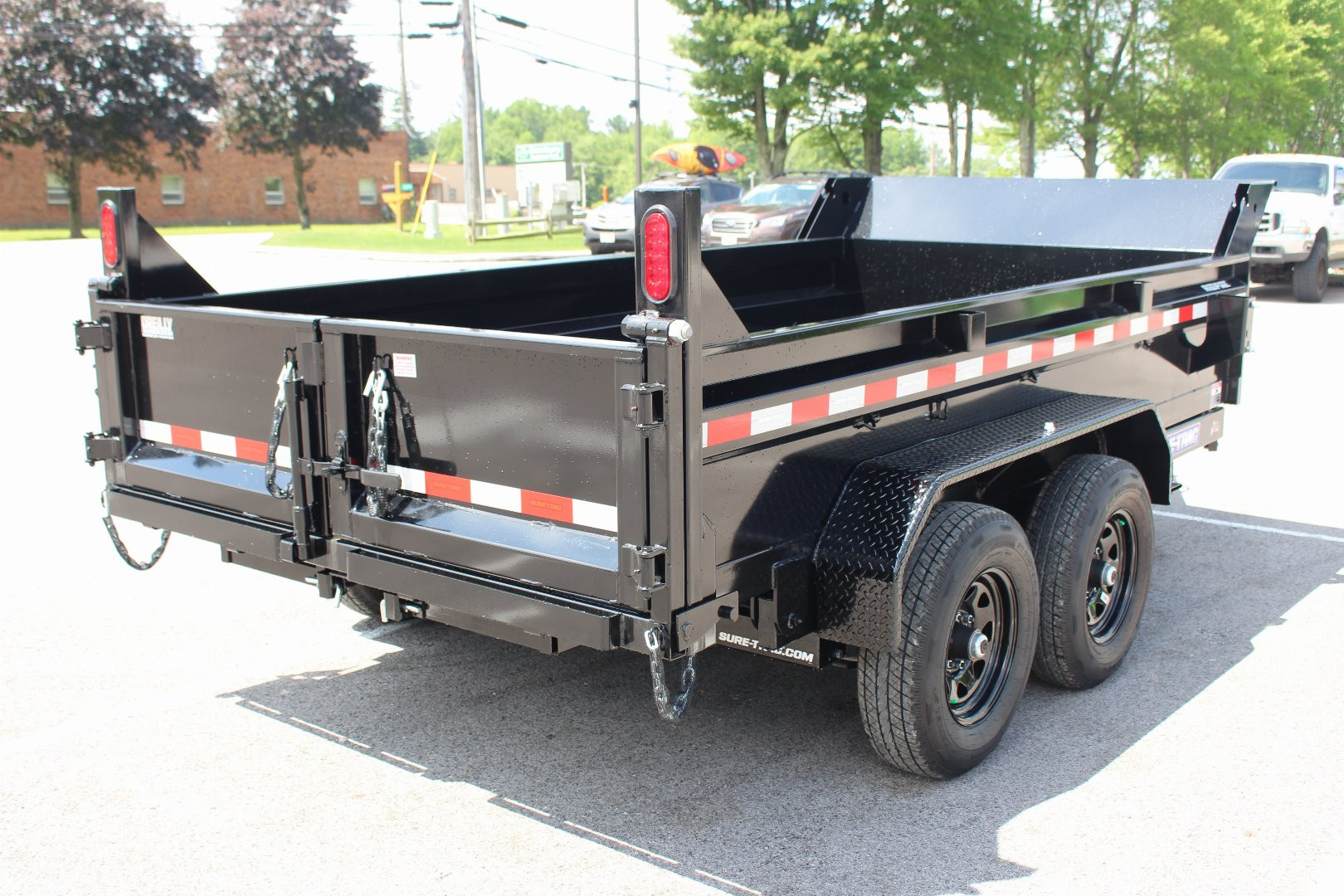 New 2025 Sure-Trac 6' x 12' Dump Trailer - Single Ram - Steel Ramps - 9990#GVW
