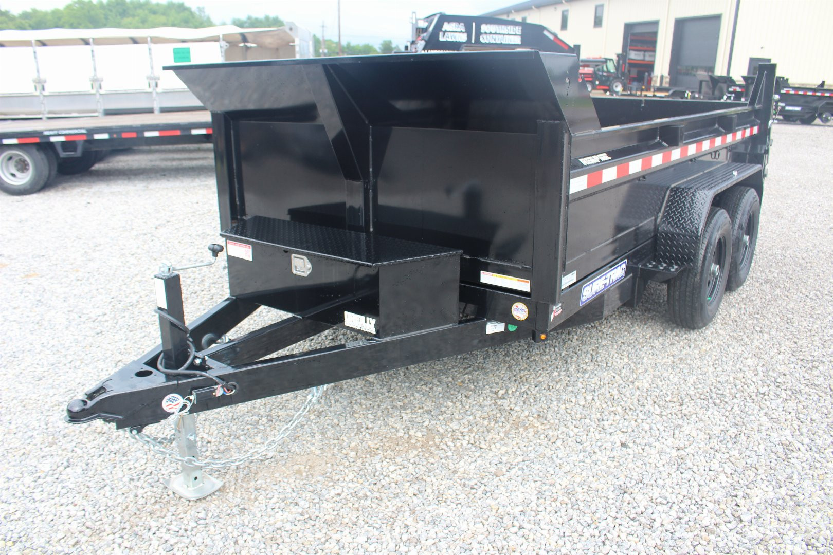 New 2025 Sure-Trac 6' x 12' Dump Trailer - Single Ram - Steel Ramps - 9990#GVW