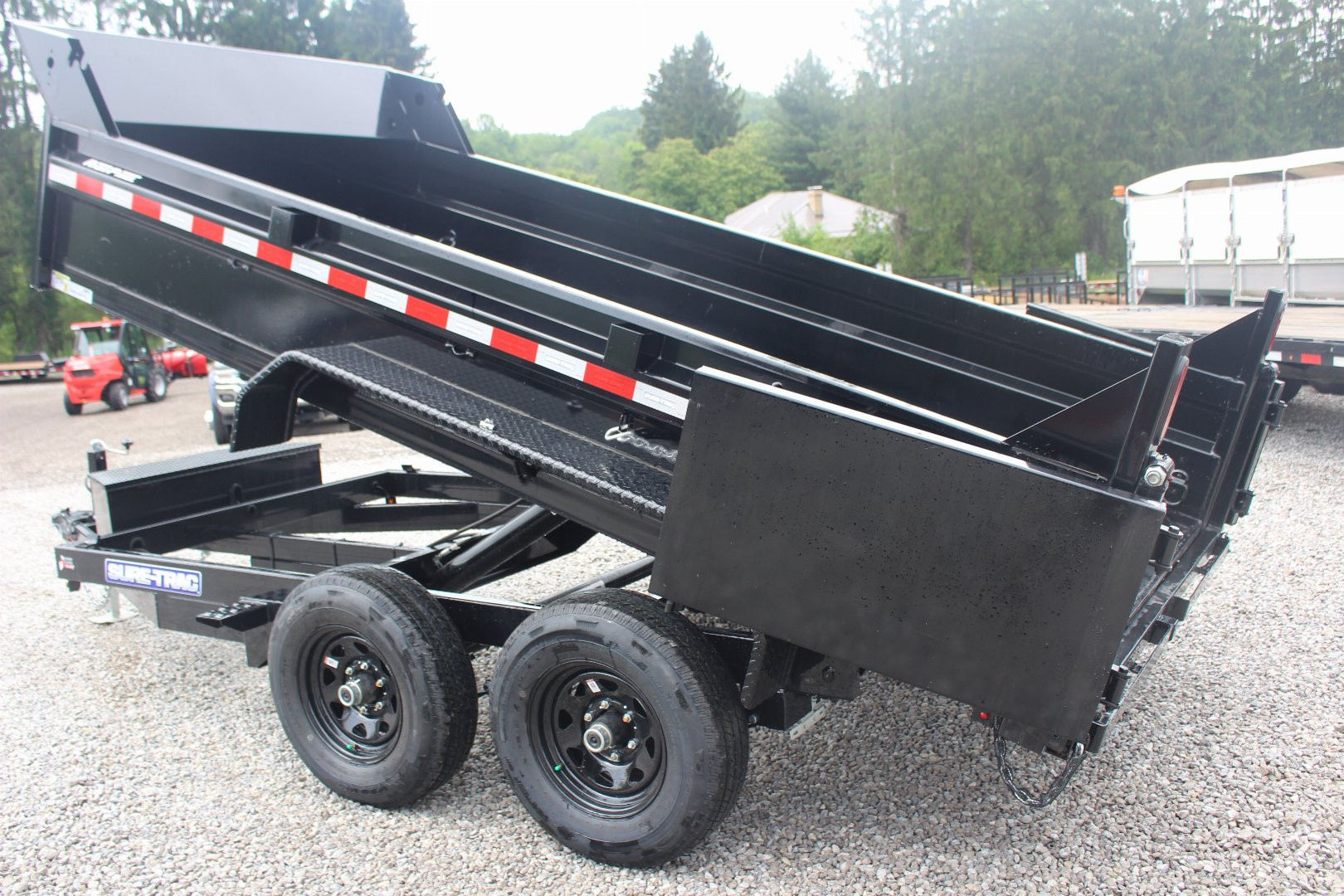 New 2025 Sure-Trac 6' x 12' Dump Trailer - Single Ram - Steel Ramps - 9990#GVW