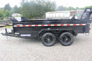 New 2025 Sure-Trac 6' x 12' Dump Trailer - Single Ram - Steel Ramps - 9990#GVW