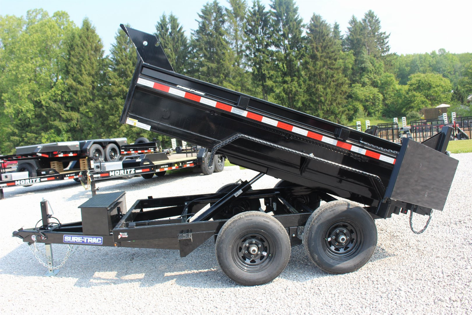 New 2025 Sure-Trac 6' x 10' Dump Trailer - Single Ram - Steel Ramps - 9990#GVW