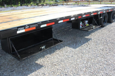 New 2025 Moritz FDGH Hydraulic Tail 32' GOOSENECK Deckover Flatbed Trailer- 25900# GVW