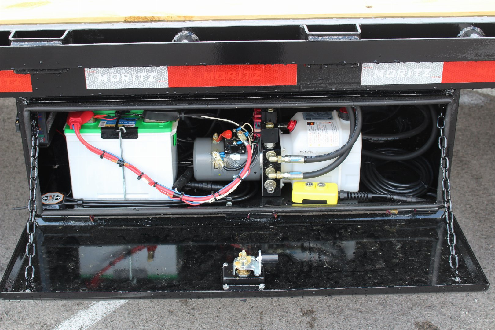 New 2025 Moritz FDGH Hydraulic Tail 30' GOOSENECK Deckover Flatbed Trailer- 40000# GVW