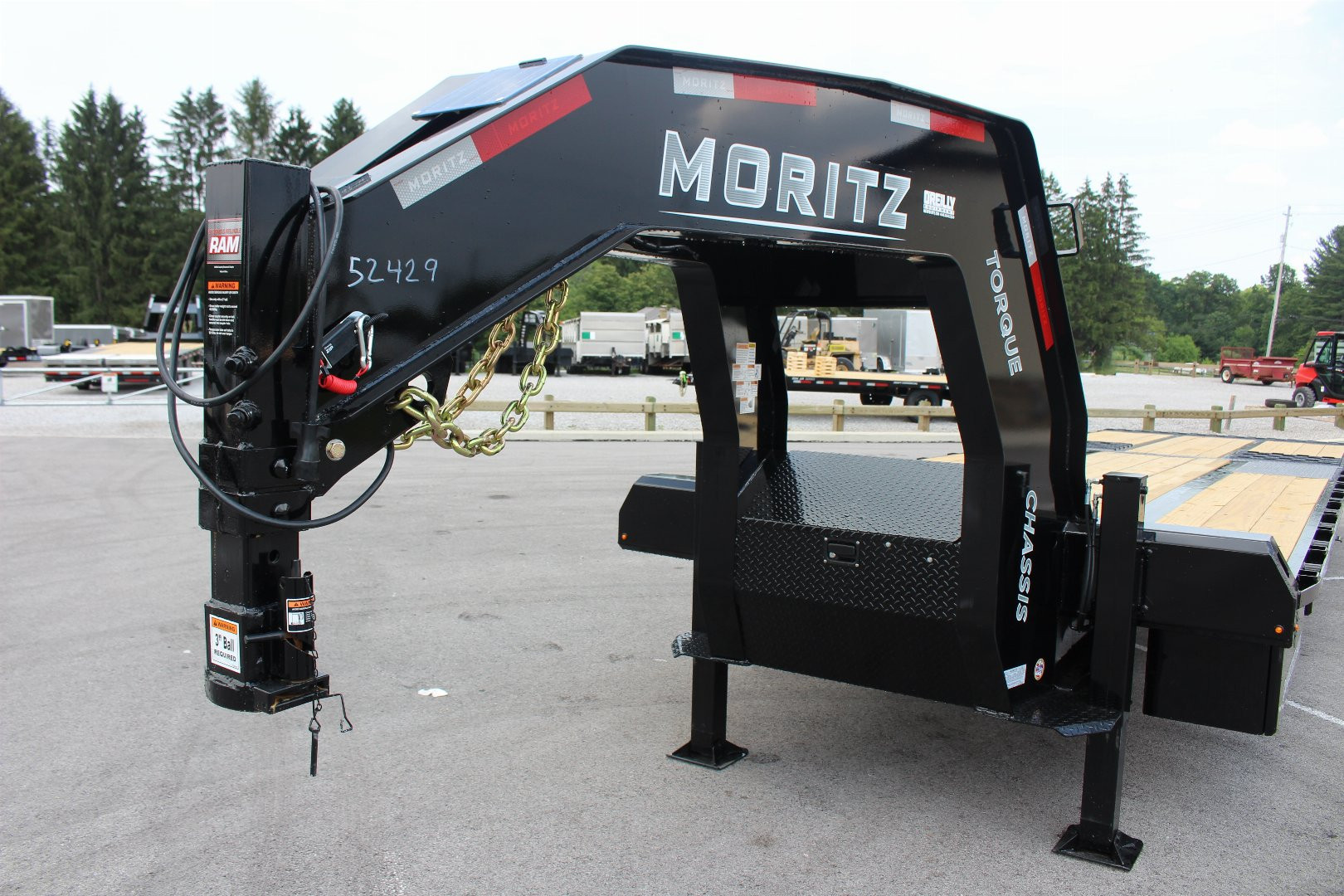 New 2025 Moritz FDGH Hydraulic Tail 30' GOOSENECK Deckover Flatbed Trailer- 40000# GVW