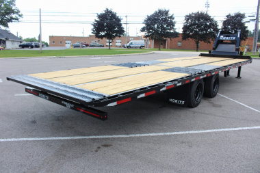 New 2025 Moritz FDGH Hydraulic Tail 30' GOOSENECK Deckover Flatbed Trailer- 40000# GVW